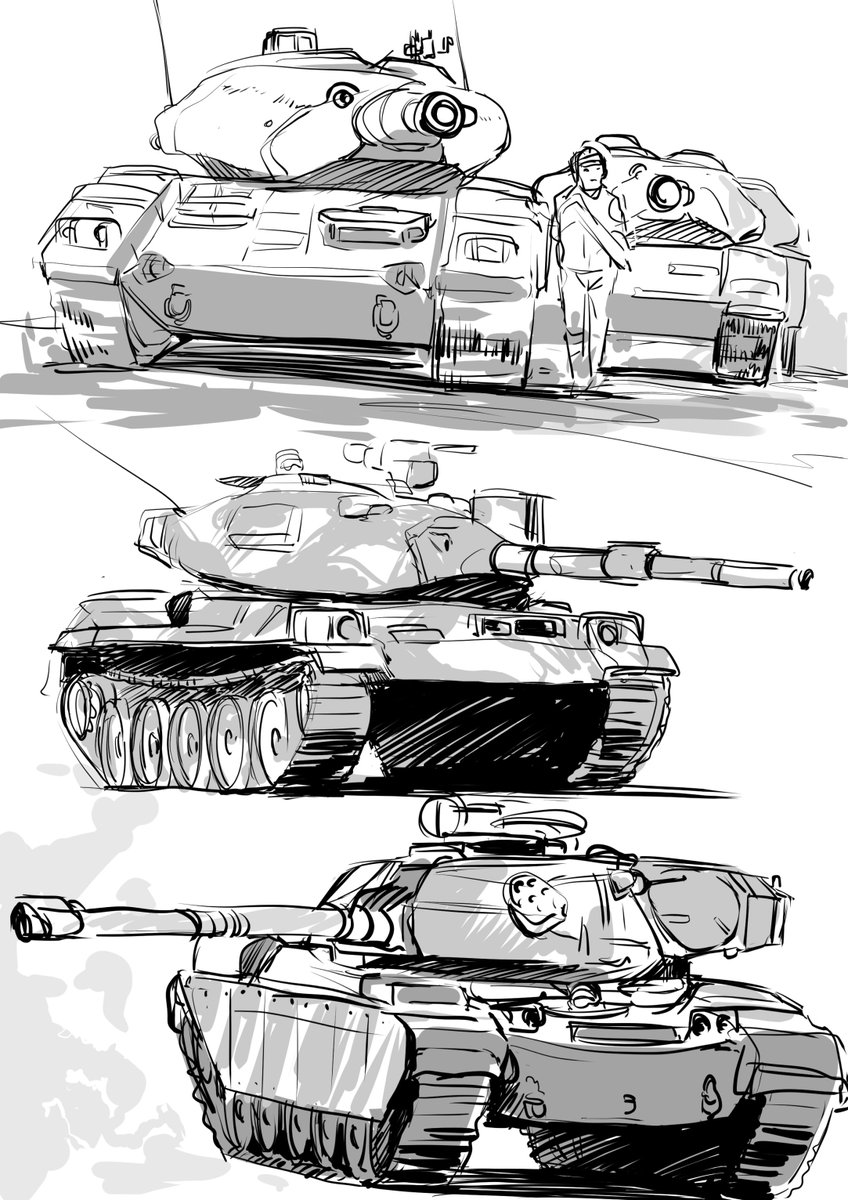 戦車とC-2
#イラスト 