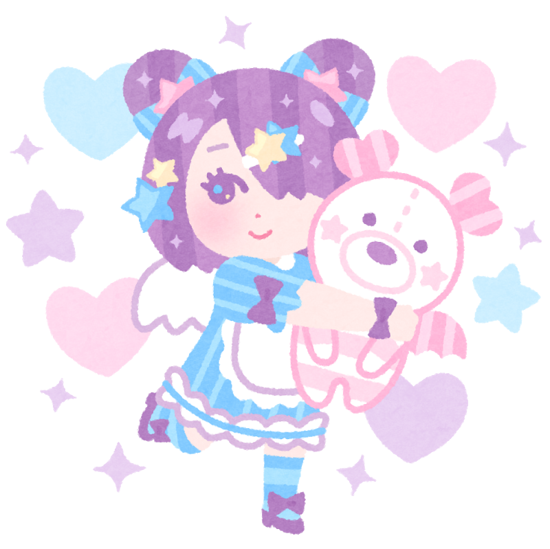麦田このみ Fanbox Booth稼働中 いらすとやさんのゆめかわ女の子をアレンジしてみた