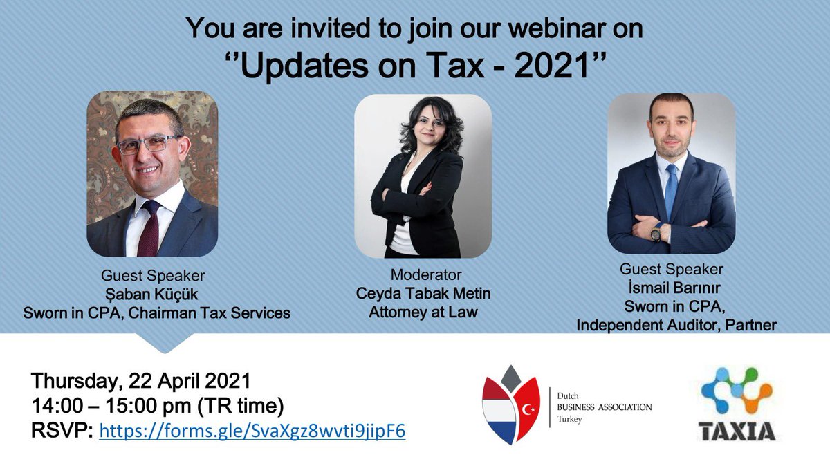 📣 You are invited to join our “Updates on Tax - 2021” webinar by Taxia on Thursday 22 April at 14:00 pm. Register now!