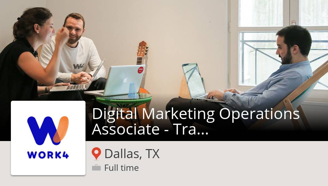 AnneJouot's tweet photo. #Work4 recherche un(e) Digital #Marketing Operations Associate - Traffic #Management, postulez dès maintenant! (#DallasTX) #job https://t.co/Raa0UdNmaX #Work4 https://t.co/sCSuenIMjL