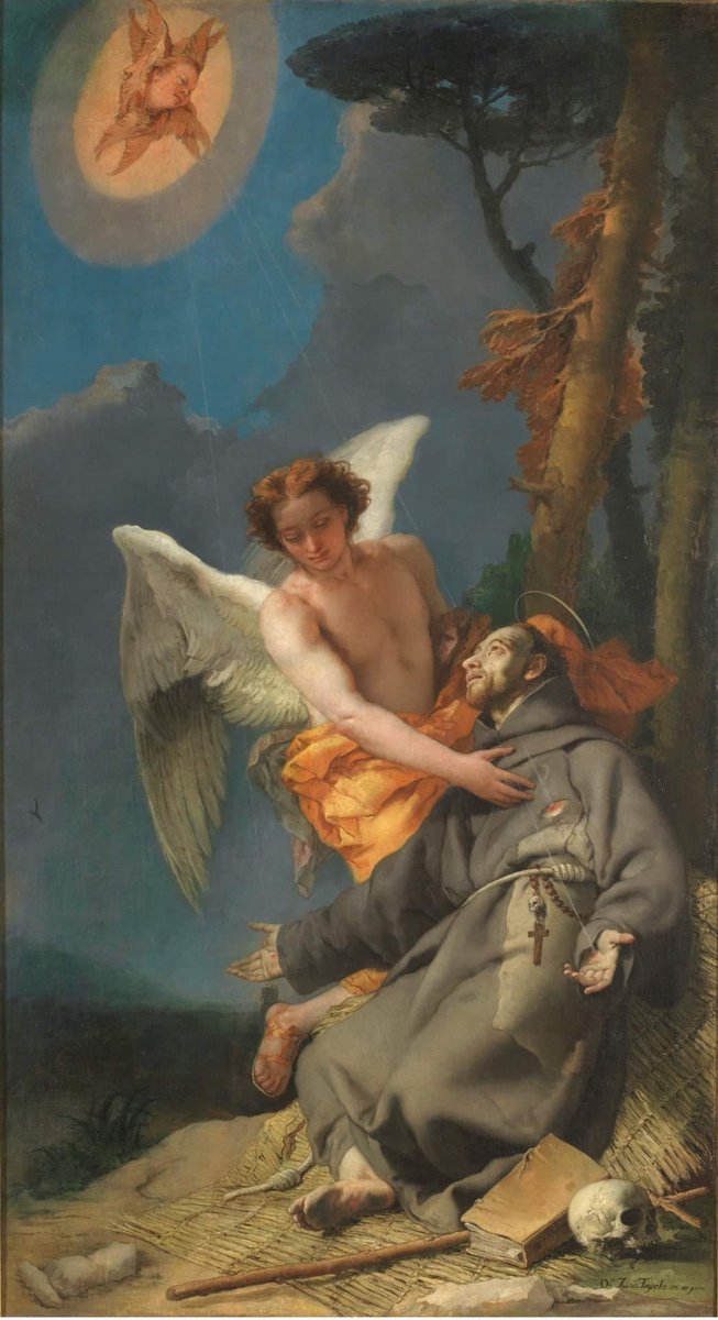 #Tiepolo. Junto con los frescos del techo del Palacio Real de Madrid su obra mas importante fueron los lienzos creados para el convento de San Pascual en #Aranjuez. 

Imagen: Estigmatización de San Francisco (MNP)

VisitAranjuez.com