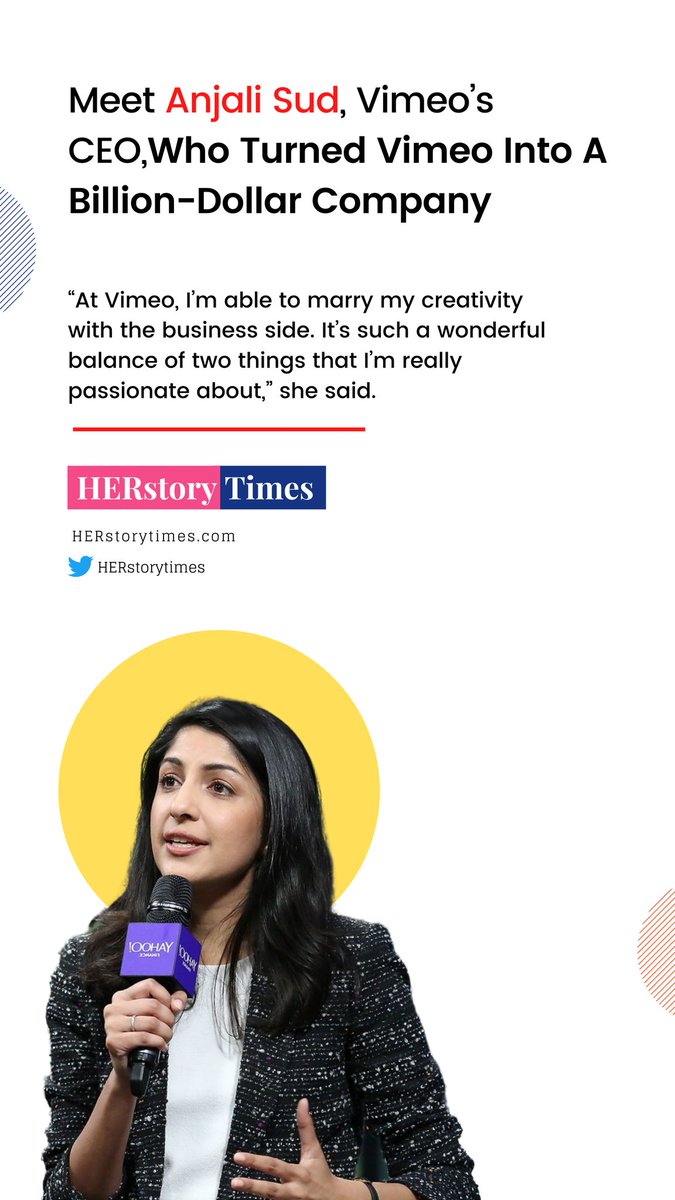 #AnjaliSud #FemaleCEO #HERstorytimes 
Sud’s career advice to people is to look smartly where nobody else is looking. "Failure is essential to success," seems to be her mantra.

Full story here instagram.com/reel/CNw8d7LH5…