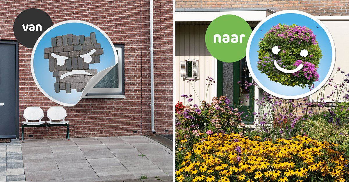 HLTsamen - Dit jaar gaat De Groene Uitdaging samen met de inwoners van HLTsamen aan de slag om onze tuinen te vergroenen! 'Tegels eruit en planten er in. Zo helpen we de natuur een handje en hebben weminder last van wateroverlast bij hevige regenbuien',