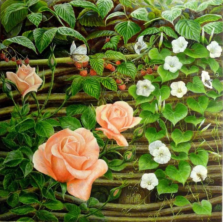 Пазл розы. Алессандро Реми. Алессандро Реми художник. Плетистые розы живопись.