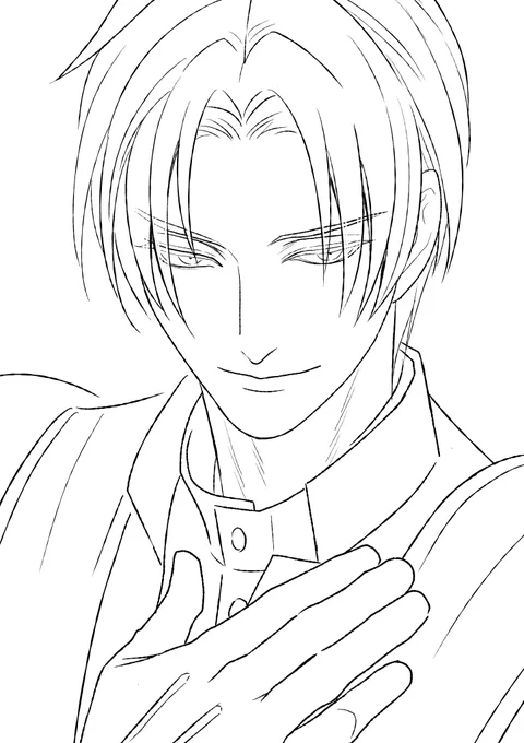 長谷部くんに色を塗りたい人生だった。訳<あとで塗ります>#刀ステ #刀剣乱舞始めよう 