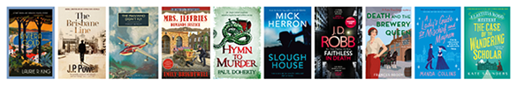 pulpfictionbks's tweet photo. Bestselling Crim&amp;Mys by:
@LaurieRKing
@mary_russell
#JPPowell
@BrioPublishing
#MargotBennett
@britishlibrary
#EmilyBrightwell
#PaulDoherty
#MickHerron
#JDRobb
@FrancesBrody
@MandaCollins
#KateSaunders
@BloomsburySyd https://t.co/xntJ4m7tTM