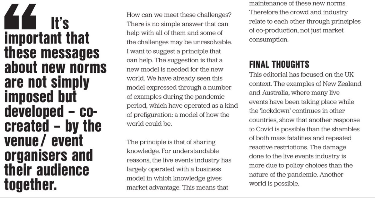 As live events begin to re-open with pilot events this weekend, here's my short article for <a href="/_UKCMA_/">United Kingdom Crowd Management Association</a>  in <a href="/CrowdSafetyMag/">The Crowd Magazine</a> on the challenges for the live events industry, and how psychology can help

flickread.com/edition/html/i…