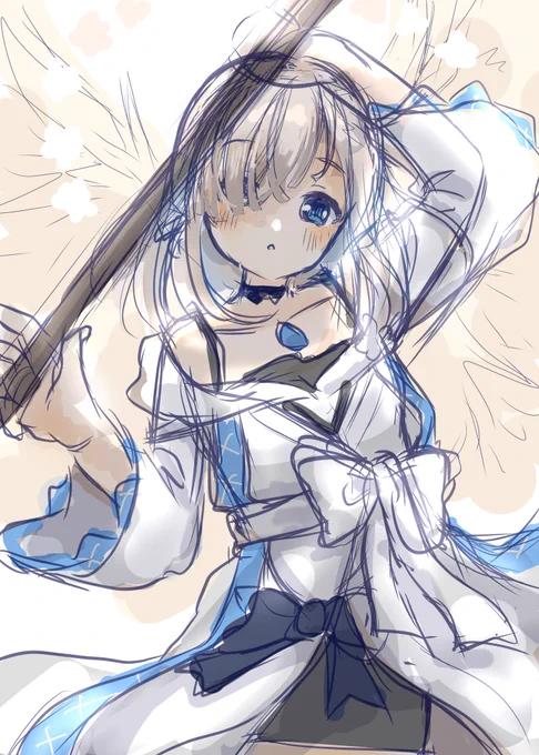 ラフ描いてるときが一番楽しい 