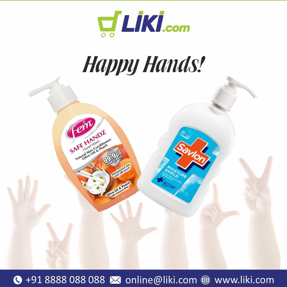 MyLikiShop's tweet photo. It is time to bid Goodbye to germs and ensure your safety! 
Call us :
 +91 8888 088 088

Shop now 🛒 https://t.co/ECRUuYfOpH 
and get everything in a consolidated delivery .
Available in Mumbai Only.

#Liki #brands #familysupermarket #proudlymadeinIndia #familyshopping https://t.co/15sityqE3v