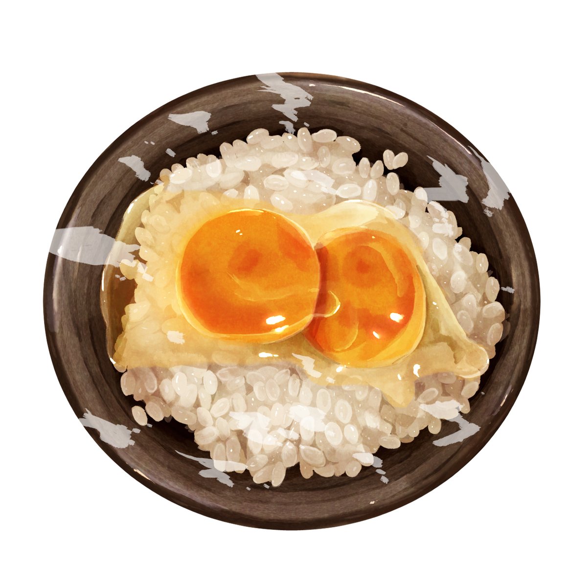 no humans food focus rice food white background simple background egg (food)  illustration images