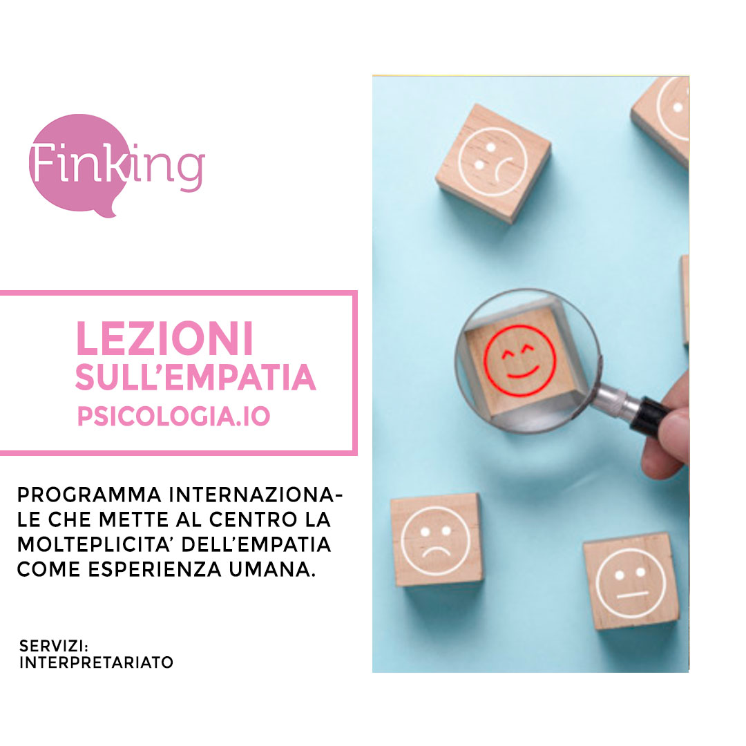 elenafinking's tweet image. Un programma internazionale che mette al centro la molteplicità dell'empatia come esperienza umana. Oggi lavoriamo per @psicologiaitalia, scopri di più sul tema qui : finking.it/it/lezioni-sul…

#interpretariato #finking #translate #traduzioni