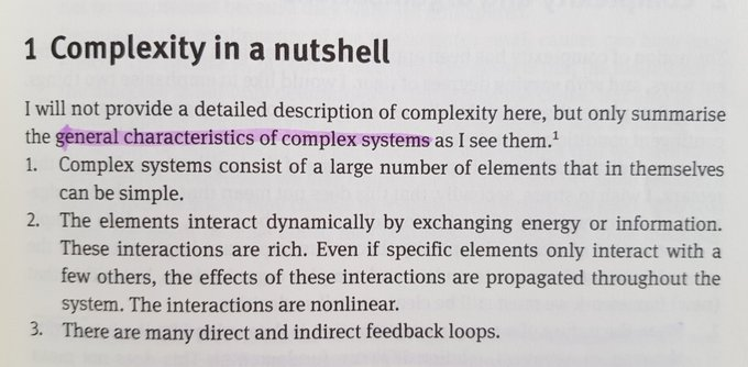General characteristics of complex systems.  #Cilliers These characteristics are not offered as a definition of complexity, but rather as a general, low-level, qualitative description.