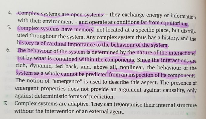 General characteristics of complex systems.  #Cilliers These characteristics are not offered as a definition of complexity, but rather as a general, low-level, qualitative description.