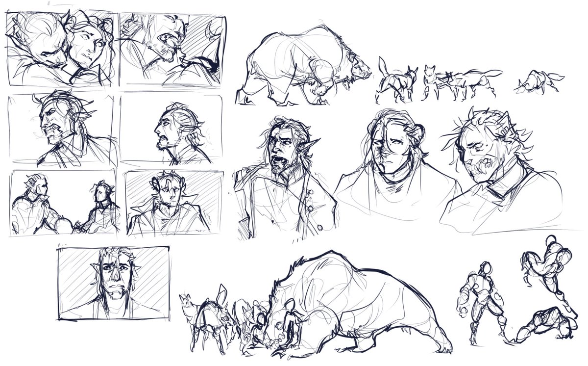 DnD sketches cuz Ideas over actual finished work is like- my new thing now- 