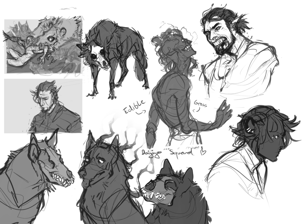 DnD sketches cuz Ideas over actual finished work is like- my new thing now- 