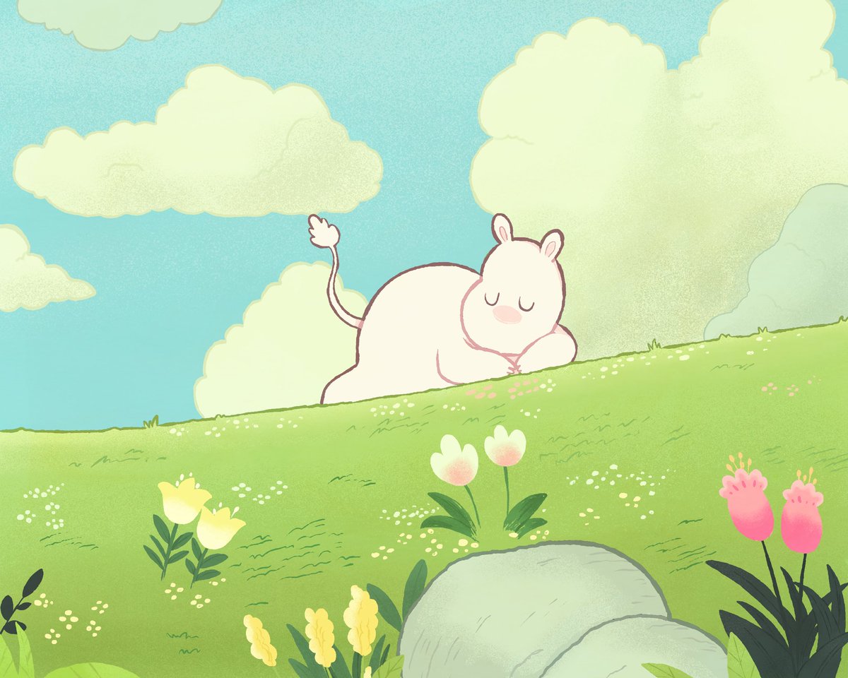 「practicing scenery with a moomin screenc」|chuck ️のイラスト