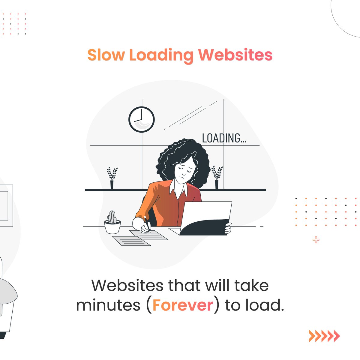 WebSpaceKit's tweet photo. Slow Loading Websites:
Websites that will take minutes (Means Forever) to load.
#webspacekit #wsk #wordpresswebsites #wordpresshosting #wordpress https://t.co/inwW0JwP4n