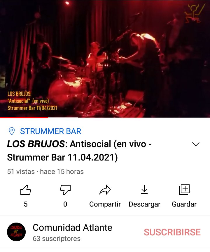 ComunidadAtlan1's tweet photo. #ESTENO 

👽⚡ Apertura del show de #LosBrujos​ en #StrummerBar​ (Dia 2 - Domingo 11/04/2021) con #Antisocial​, uno de los 3 adelantos del nuevo material de estudio del grupo aun sin fecha de publicación.

👽🎦 #Registro fílmico y posterior edición a cargo de Comunidad Atlante! https://t.co/MgWqJIq4ZN