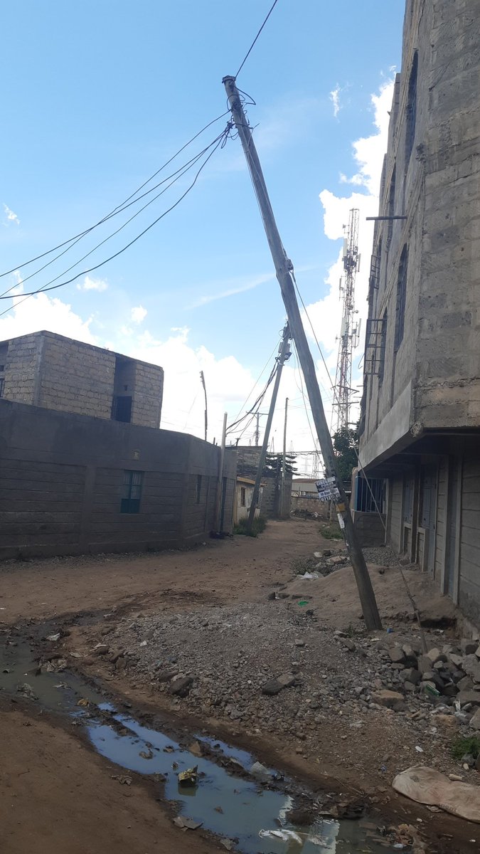 DavidMuia254's tweet photo. @KenyaPower Kindly assist with this before damages occur at Jada Estate behind Komarock Sector one https://t.co/ANxS5I5F4x