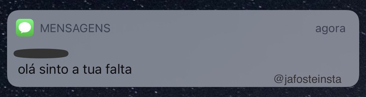 Eu nunca vou saber o que é receber uma mensagem assim.. porque.. normalmente sou eu que mando