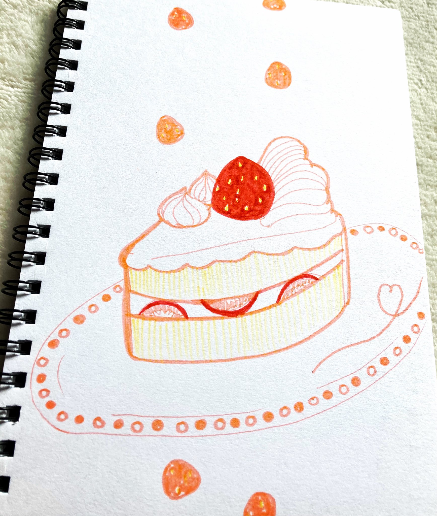 Naaa ショートケーキ 手描き アナログ絵 イラスト アナログイラスト 毎日 カラフル しりとり Illustration Illustragram 可愛い おやつ T Co Iqrbfvw69j Twitter