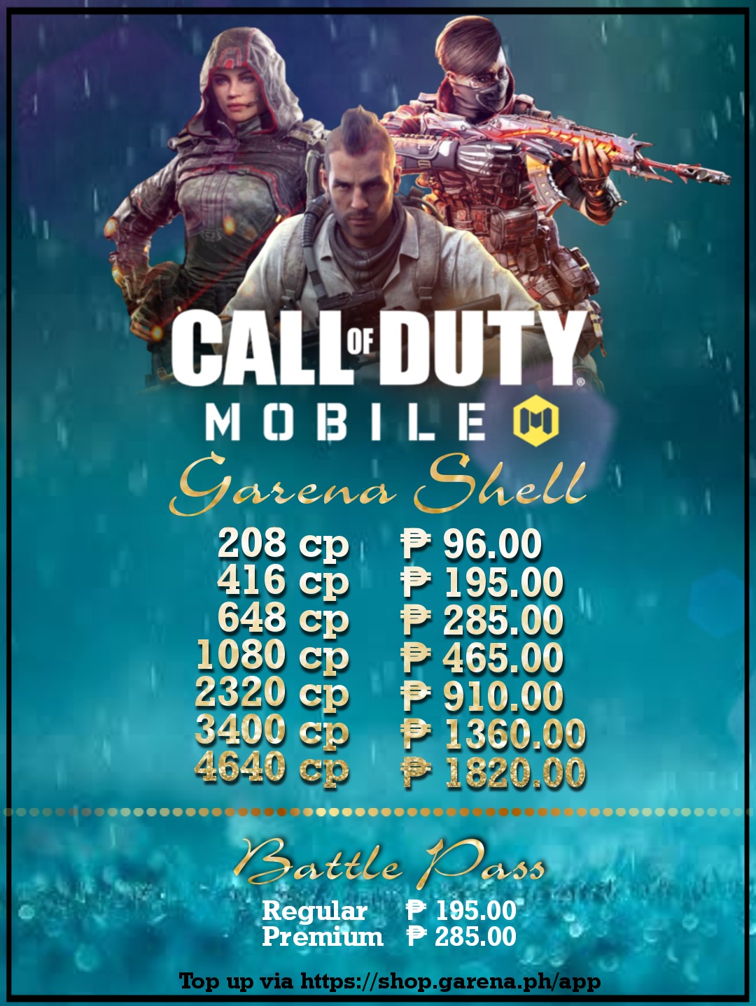 Call of Duty Mobile (Garena)  Top Up Game Credits & Prepaid Codes - SEAGM