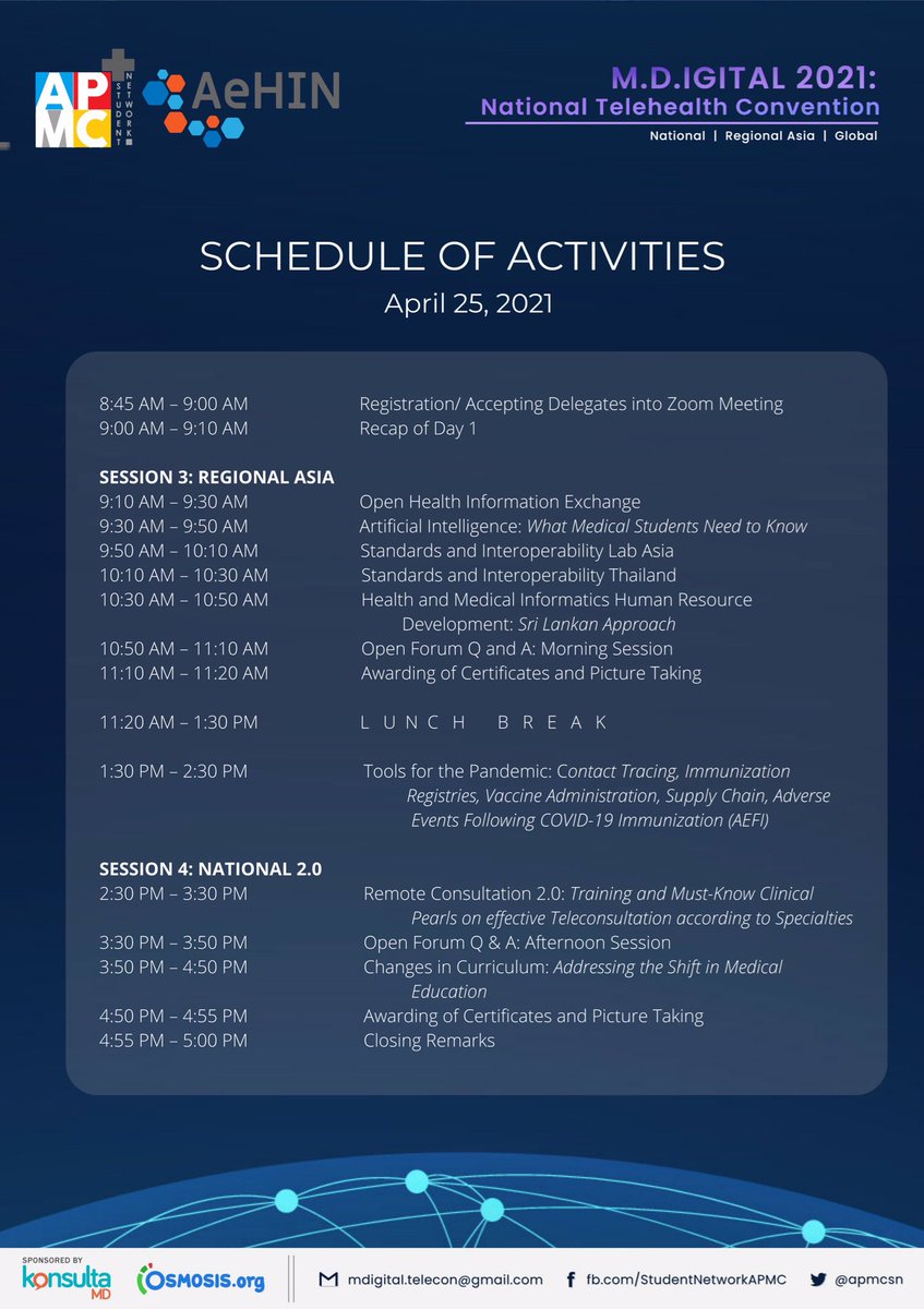 apmcsn's tweet photo. Be an M.D.igital Delegate! Ready, set, connect!
7 days to go before the convention!
REGISTER NOW: https://t.co/qmK0D5Cz4f
#IgniteAPMCSN
#APMCSN20Years https://t.co/RfZypUImeb
