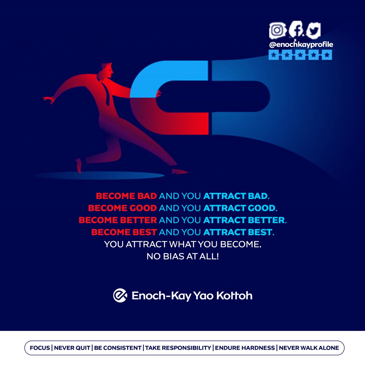 enochkayhq's tweet image. You are not entitled to what you don&apos;t earn. Life by default they say is not fair but you MUST DELIBRATELY adjust the variables to favor you in a legit way. It all depends on you sha.

#YOU_ATTRACT_WHAT_YOU_BECOME
#ADD_VALUE