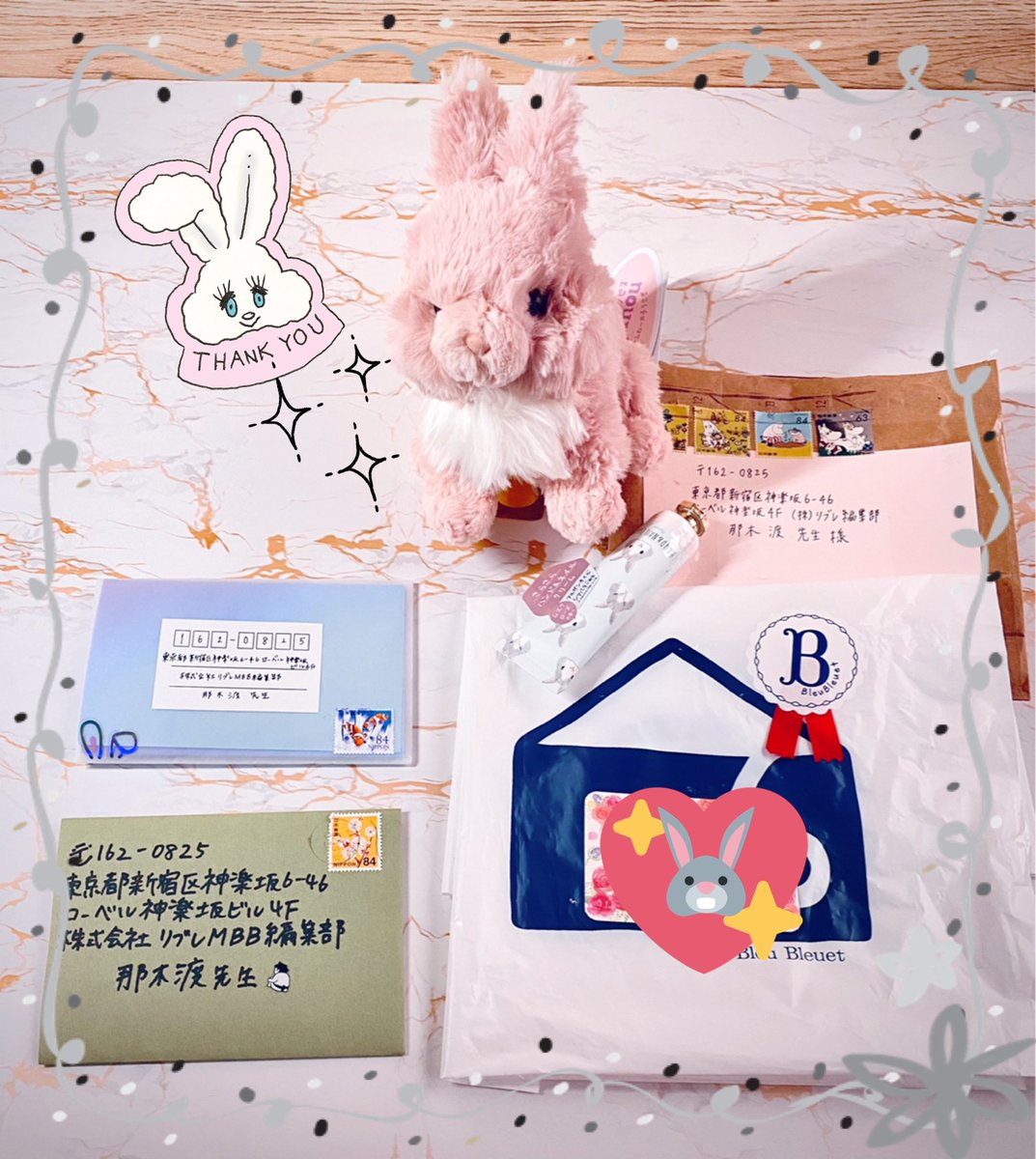 お手紙とプレゼント無事お受け取りしております!
フェロホリにめちゃくちゃ素敵なご感想やBLアワードへのお祝いなどありがとうございます!!すごく嬉しいです💕✨
うさとわぬいちゃん激かわでふわふわでかわいくてたまらない…!!🐰🎀💗
かわいい🐇ハンドクリームとともに大切に愛でます🐰💗🙇‍♀️ 