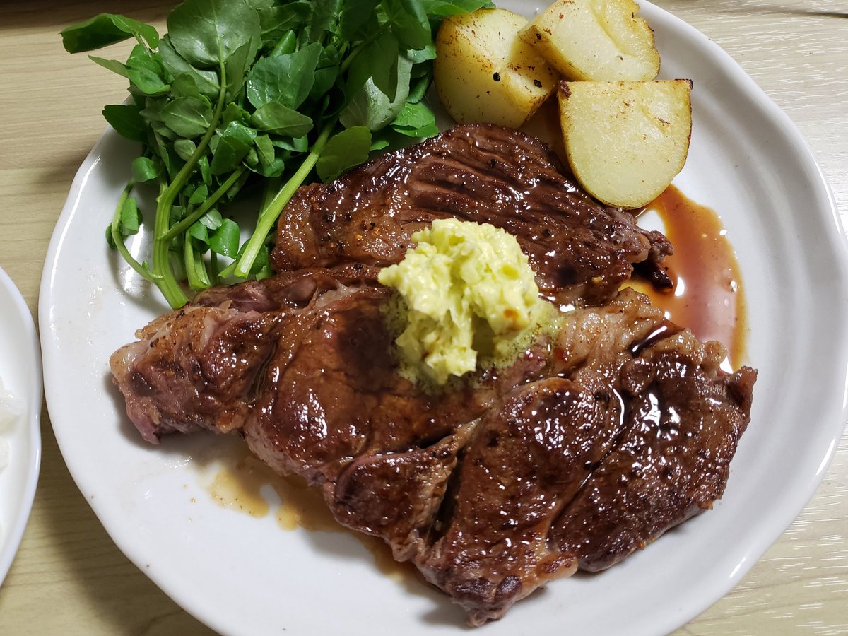 シラスポン On Twitter ステーキをリュウジさんのわさびバターで 今日のシラスメシ