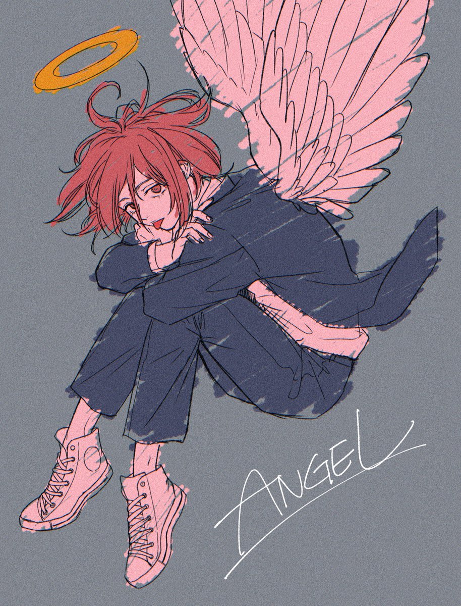 wings 1boy halo solo angel wings suit formal  illustration images
