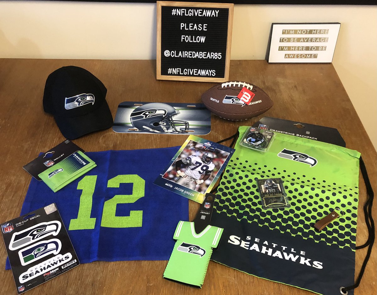 clairedabear85's tweet photo. #Seahawks #NFLGIVEAWAY For a chance to #win this FAB prize bundle full of 12’s #SWAG inc 2 #SIGNED items. You MUST be following  @clairedabear85 &amp; RT this link. This #Giveaway will run till the 23/4 &amp; is open 2 ALL #NFL fans globally Good Luck #NFLTwitter  #12thMan https://t.co/uJuI7291DQ