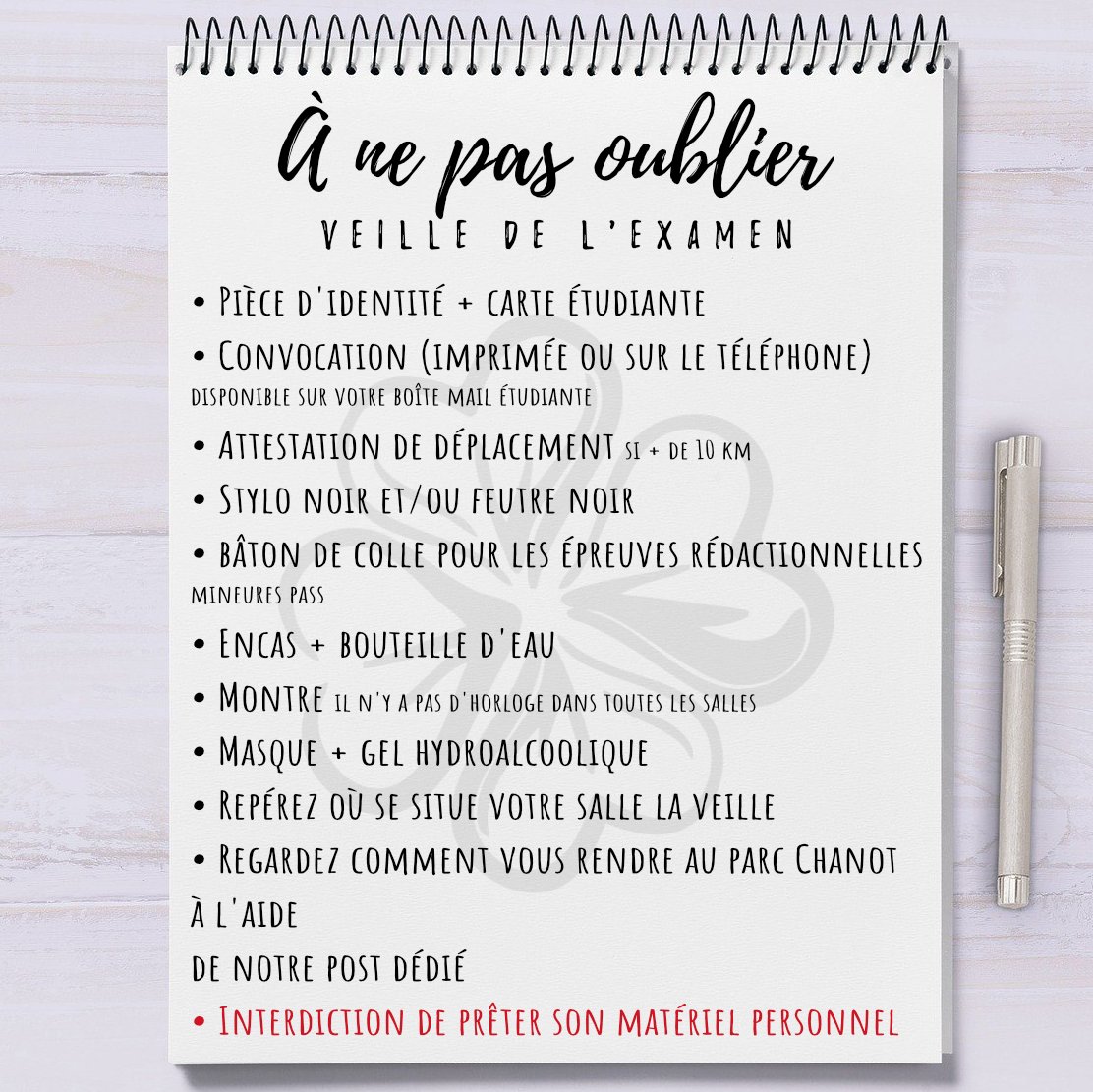 TutoMarseille's tweet photo. [VEILLE DE L’EXAMEN PASS]

C’est bientôt pour vous l‘heure de votre tant attendu examen ! Comme pour l’examen du S1, nous avons résumé ici toutes les choses auxquelles vous devez penser la veille du jour J. 

Bon courage c’est la dernière ligne droite, donnez tout ! https://t.co/wvd1YKsKF9