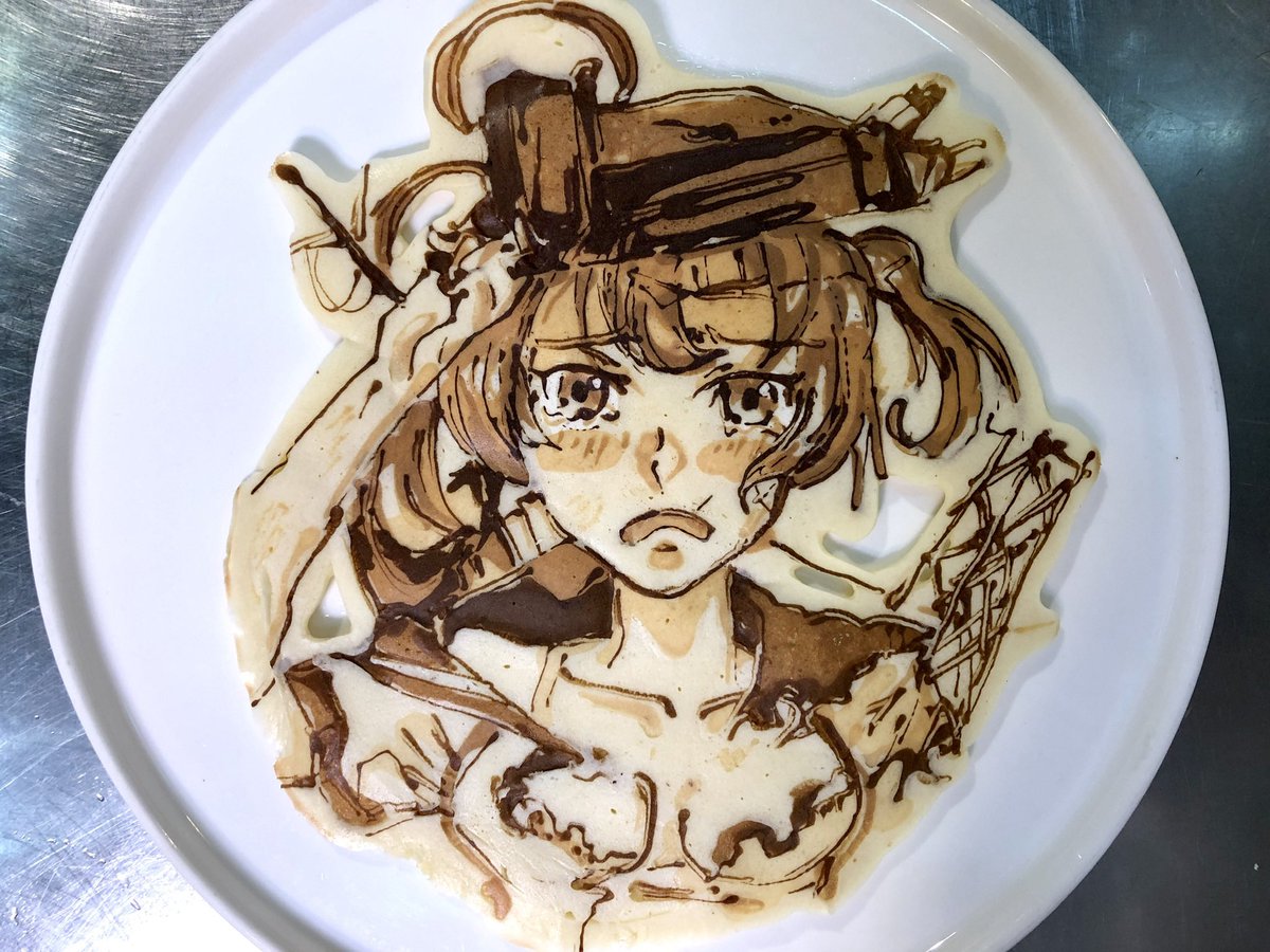 Laricetta99 パンケーキアートの作り方 艦これ 衣笠改 パンケーキアート Pancakeart