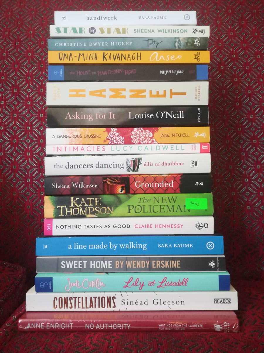 Day 17 of the  #ReadIrishWomenChallenge2021: a photo of your  #RIWC2021 tbr pileEverything by everyoneJust... So... Many... Books. I'm not stressed about reading them all, you are(this is literally just my Irish women authors tbr pile....)