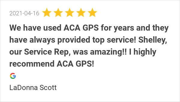 ACA_GPS's tweet photo. New 5.0-star Review: "We have used ACA GPS for years and they have always provided top service! Shelley, our... https://t.co/txjexWrwO2
