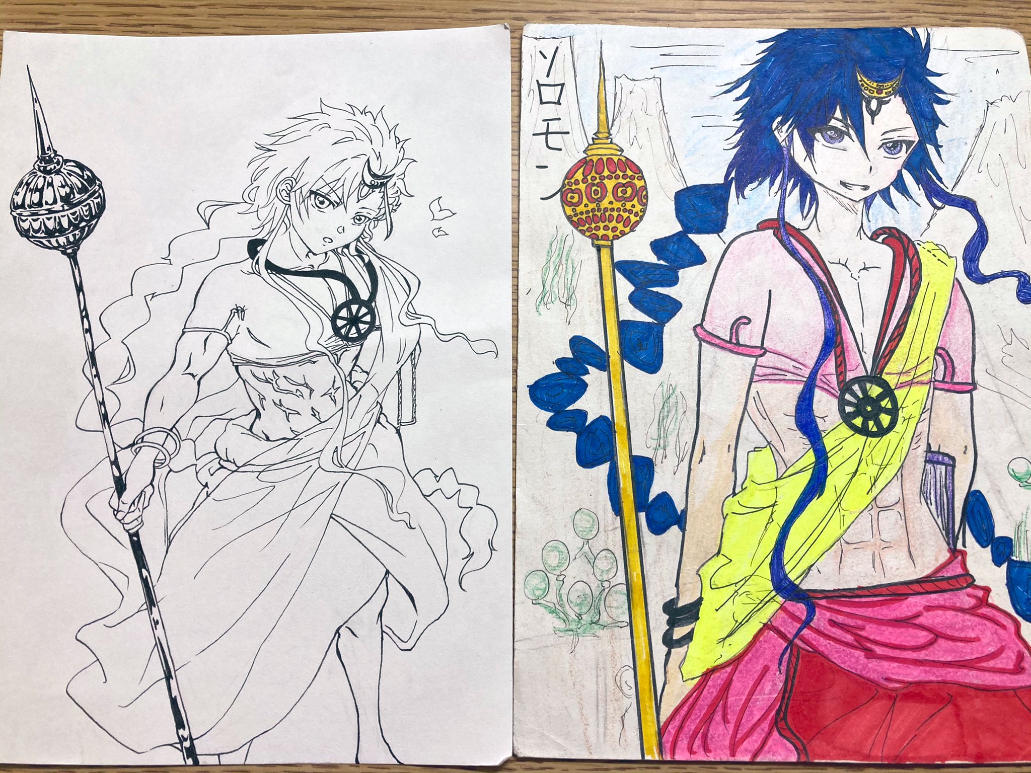 Kouha S イラスト マギ ソロモン 絵描きさんと繋がりたい え 落書き 小5に描いた絵を描き直してみたー T Co Exwnrc5kes Twitter