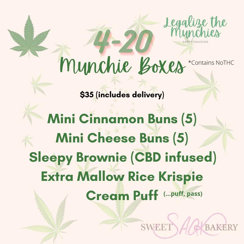 sweetsaak's tweet photo. Sweet Saak’s 4/20 Munchie Boxes
Available for herb-side pickup. (Actually they’re delivery only 😉) 

ORDER YOUR BOX HERE: https://t.co/7OBg5OseAO https://t.co/J39N9171MN