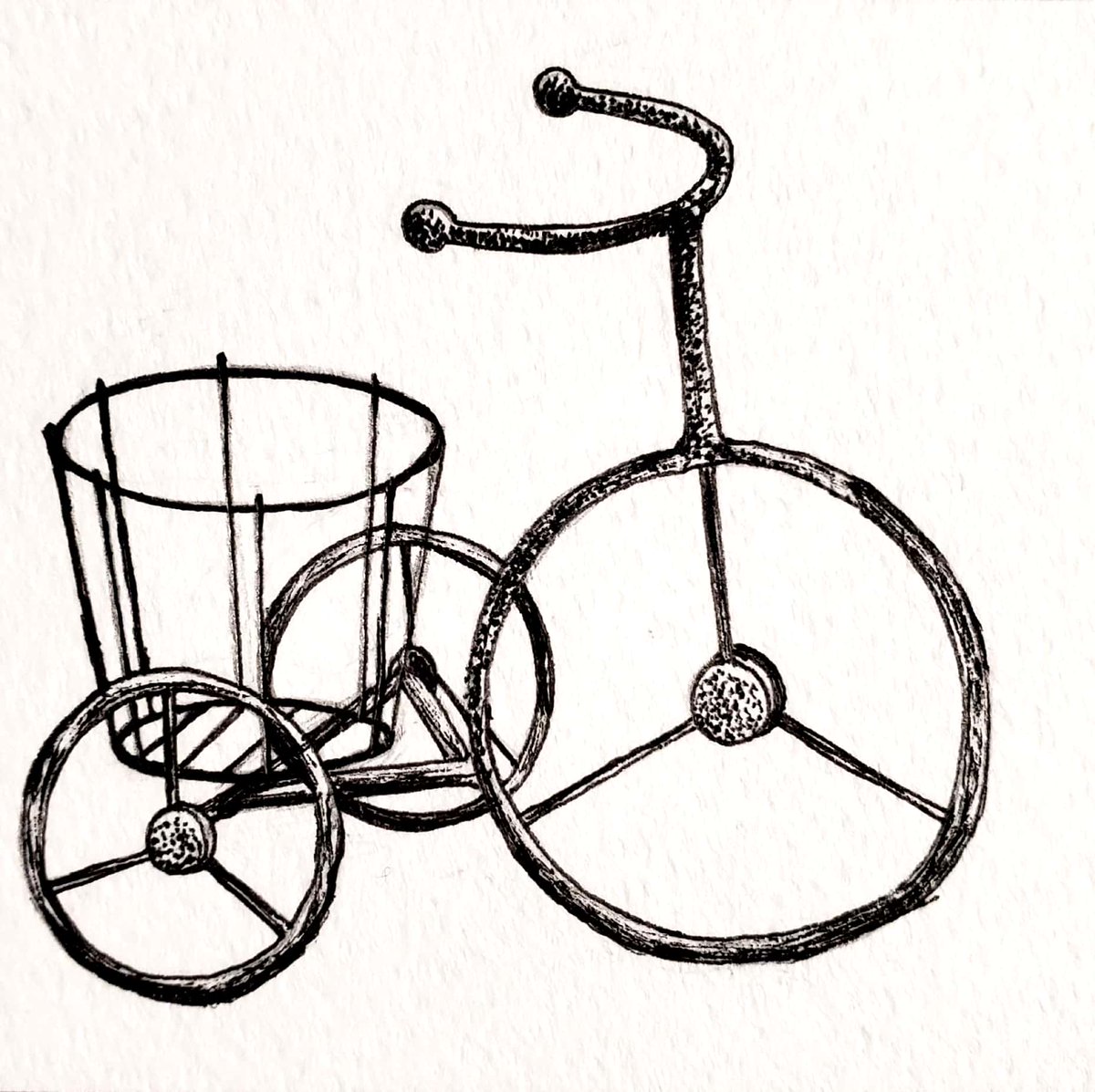 蒼海 一日一絵 ペン画 絵描きさんと繋がりたい イラスト好きさんと繋がりたい ガーデンニングシリーズ 8 三輪車 蒼海 一日一絵 ペン画 絵描きさんと繋がりたい イラスト好きさんと繋がりたい ガーデンニングシリーズ 8 三輪車