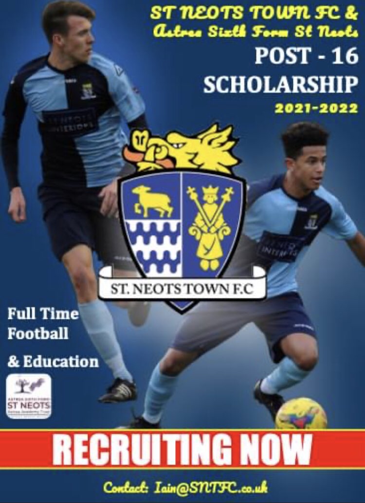 RECRUITING NOW!!! 

SNTFC ACADEMY U8-18's &amp; SNTFC/Astrea Sixth Form Sports Scholarship 
 
To sign up and to receive further information, please email:

Iain@sntfc.co.uk