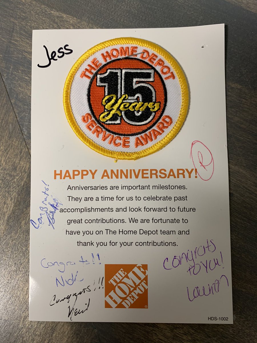 Today I celebrate my 15th anniversary! I’m forever grateful to <a href="/MNevesTHD/">Marcia Neves</a> for taking a chance on me all those years ago🥳! I can’t thank those who’ve Impacted my journey enough🧡! <a href="/NicoletteH17/">Nicolette Harris</a> <a href="/BillRodgers_12/">Bill Rodgers</a> <a href="/stevenlongmoor1/">Steven Longmoore</a> <a href="/marantes1/">Marcelo Arantes</a> <a href="/JasonArigoni/">Jason Arigoni</a> <a href="/JCHomeDepot/">John Carr</a> <a href="/THDMikeP/">Mike Powell</a>