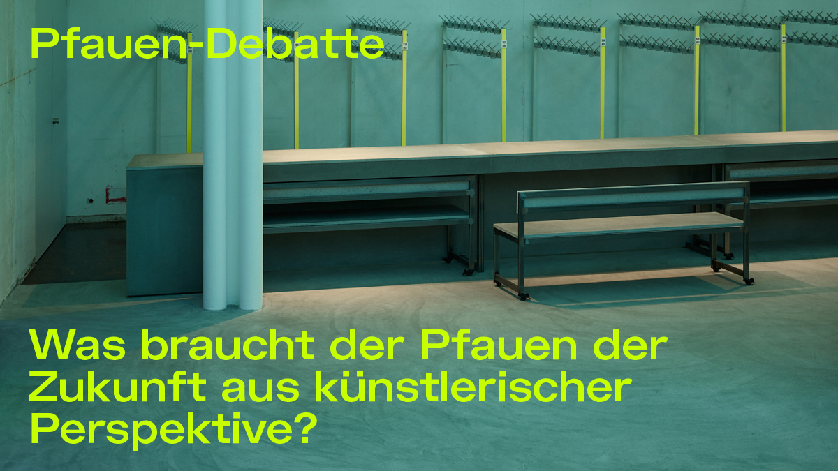 Pfauen-Debatte - Rettung vs. Zukunft
Mittwoch, 21. April, 20:00, Live aus dem Pfauen 

Eine Diskussion mit Benjamin von Blomberg, Barbara Ehnes, Stephan Müller, moderiert von Melanie Pfändler. Online auf Zoom.

schauspielhaus.ch/de/kalender/20…