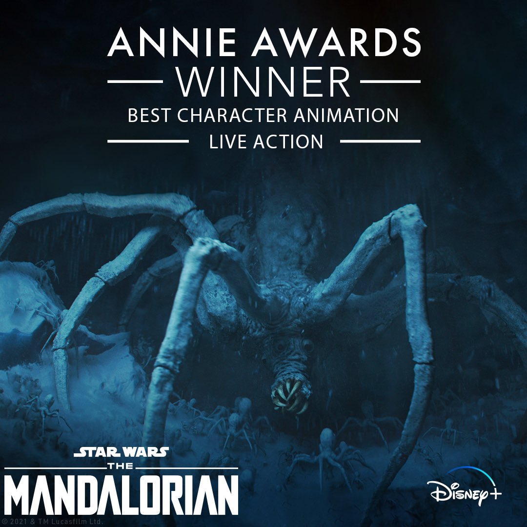 Felicidades a #Mandalorian por ser el Ganador del Premio #AnnieAwards al Mejor Personaje en animación LIVE.