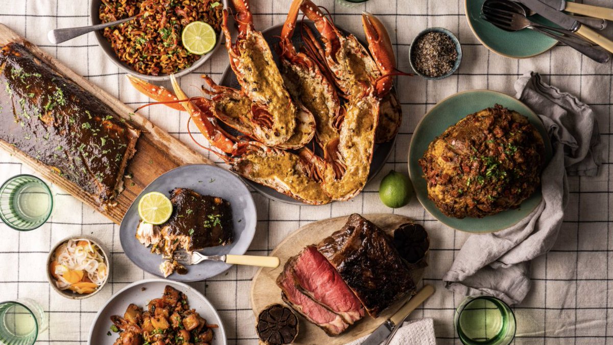 FishforThought1's tweet image. 🔥 NEW BBQ BOXES🔥
Our most decadent surf &amp;amp; turf box, and a showstopping celebration of the extraordinary food Cornwall has to offer: Luxury Beef, Lobster &amp;amp; Salmon BBQ Box 🦞️ Get the #BBQ on and enjoy a family dinner outside! 🥩🐟🌿 fishforthought.co.uk #cookoutside #grill