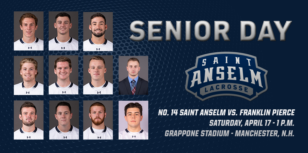STAHawks's tweet photo. It's SENIOR DAY for the nationally-ranked @STAHawksMLAX team! Join the broadcast at 12:30 p.m. as we celebrate the @SaintAnselm Class of 2021 - PREVIEW, LIVE STATS, LIVE VIDEO here: https://t.co/9Es8DcKeeu #NE10EMBRACE40 https://t.co/UiqwAX0DNj