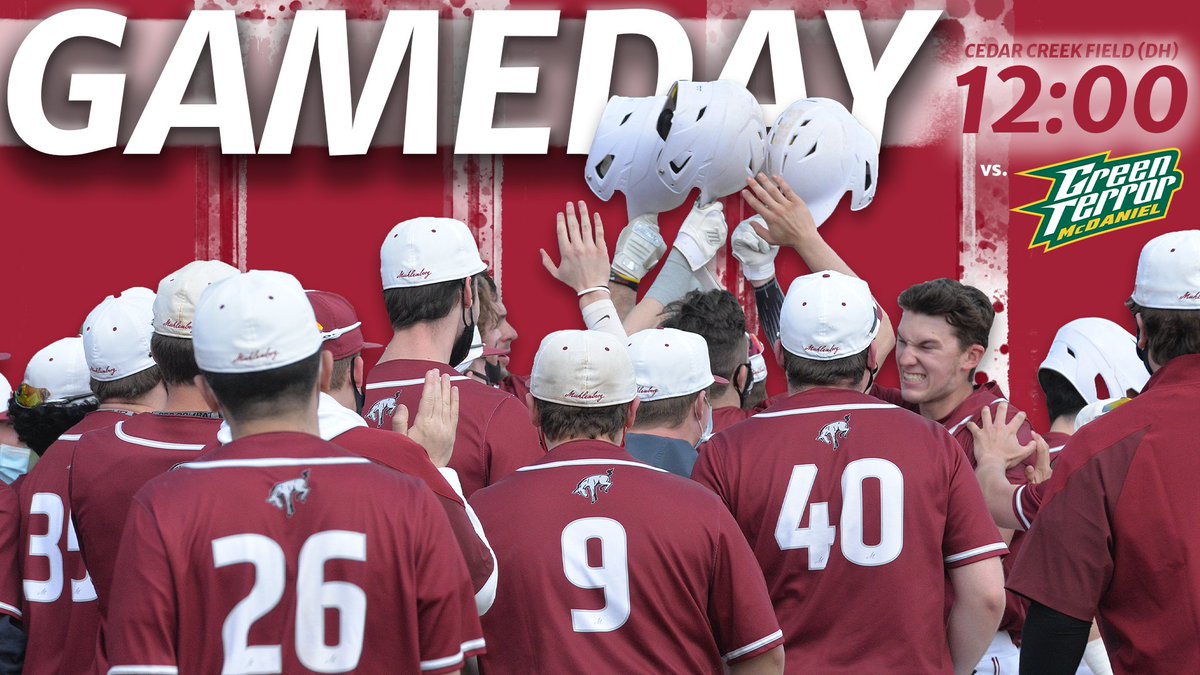Muhl_Sports's tweet photo. GAMEDAY!!

After walking off at Coca-Cola Park on Wednesday, #Muhlenberg baseball returns to the Creek to take on McDaniel in a noon doubleheader. Watch live on the Centennial Conference Digital Network!

Go Mules!

#CentConf #d3baseball https://t.co/clseKuUsZJ