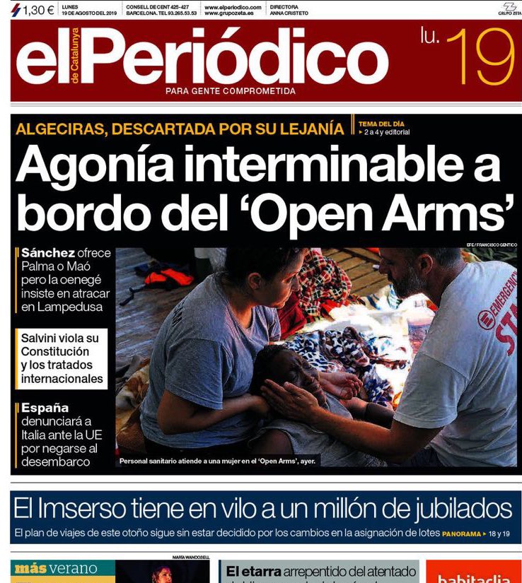 #Salvini a juicio por secuestro. El tiempo nos pone a todos en el sitio. Que el proceso sea la oportunidad para juzgar un fragmento de la historia europea y para volver a poner en el centro la protección de la vida humana en el mar y la dignidad de las personas.
#CadaVidaCuenta