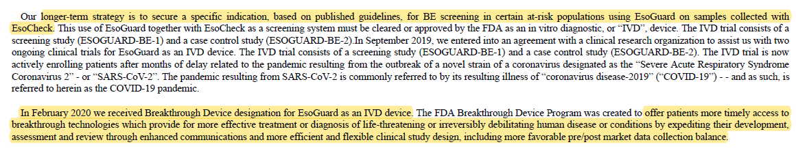 7/ We believe  $PAVM will move needle by engaging in pivotal trials to COMBINE the usage of EsoCheck + EsoGuard (as In Vitro Device "IVD") to expand screening.EsoGuard-BE-1: screening study; focus high-risk GERDEsoGuard-BE-2: case control study of patients w/ known disease