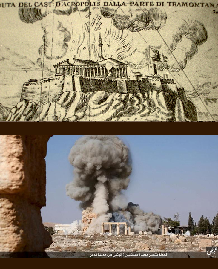 99The loss of cultural heritage continues to be a dramatic situation, the destruction of cultural heritage cannot be depicted in a drawing or photo. It is a way to show the dramatic results, hopefully, we will manage to protect it in the future.Photos credits: Reuters