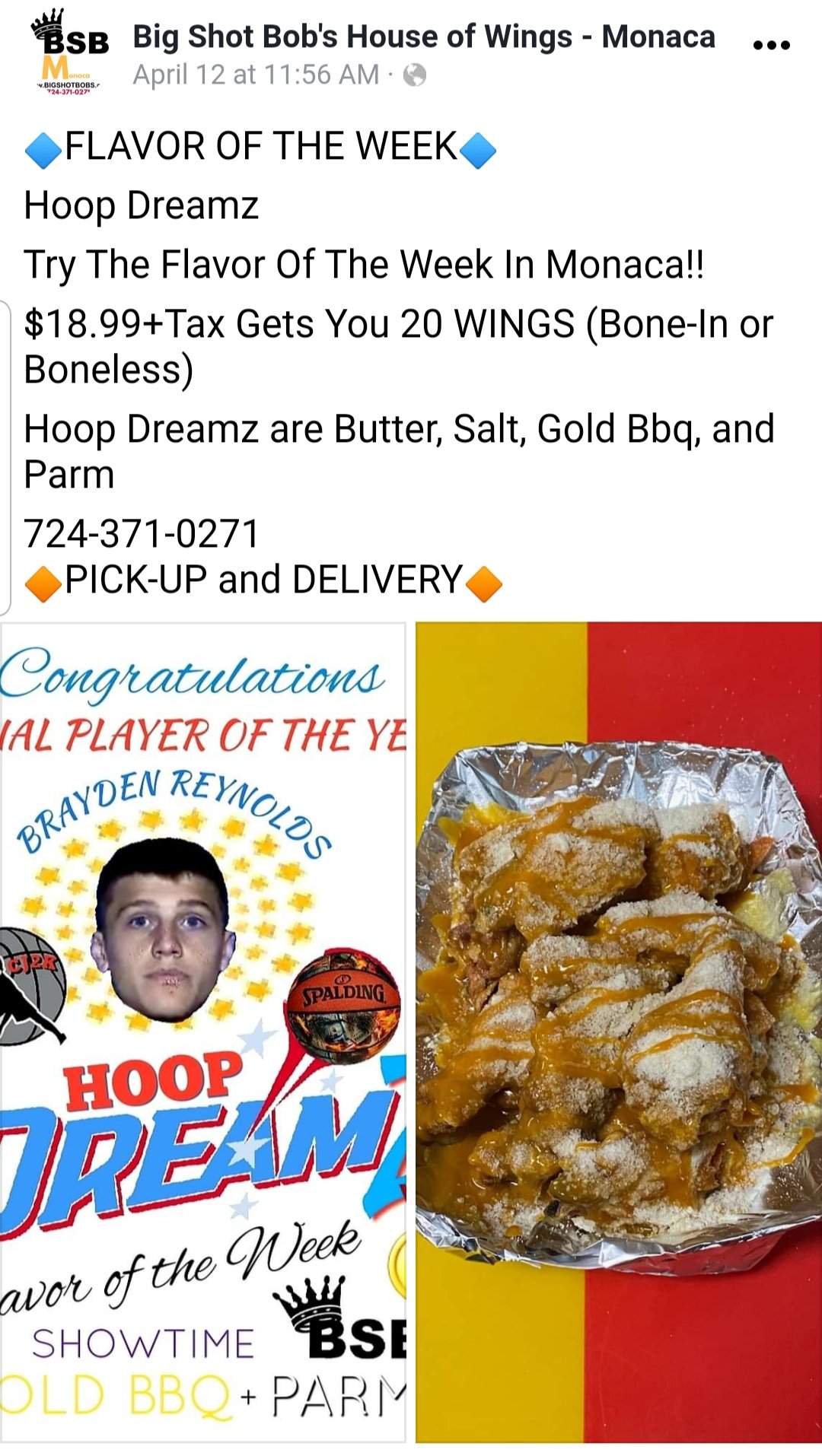 Big Shot Bobs House of Wings  Home of the Soldier and the Best Wings in  the U.S.A.